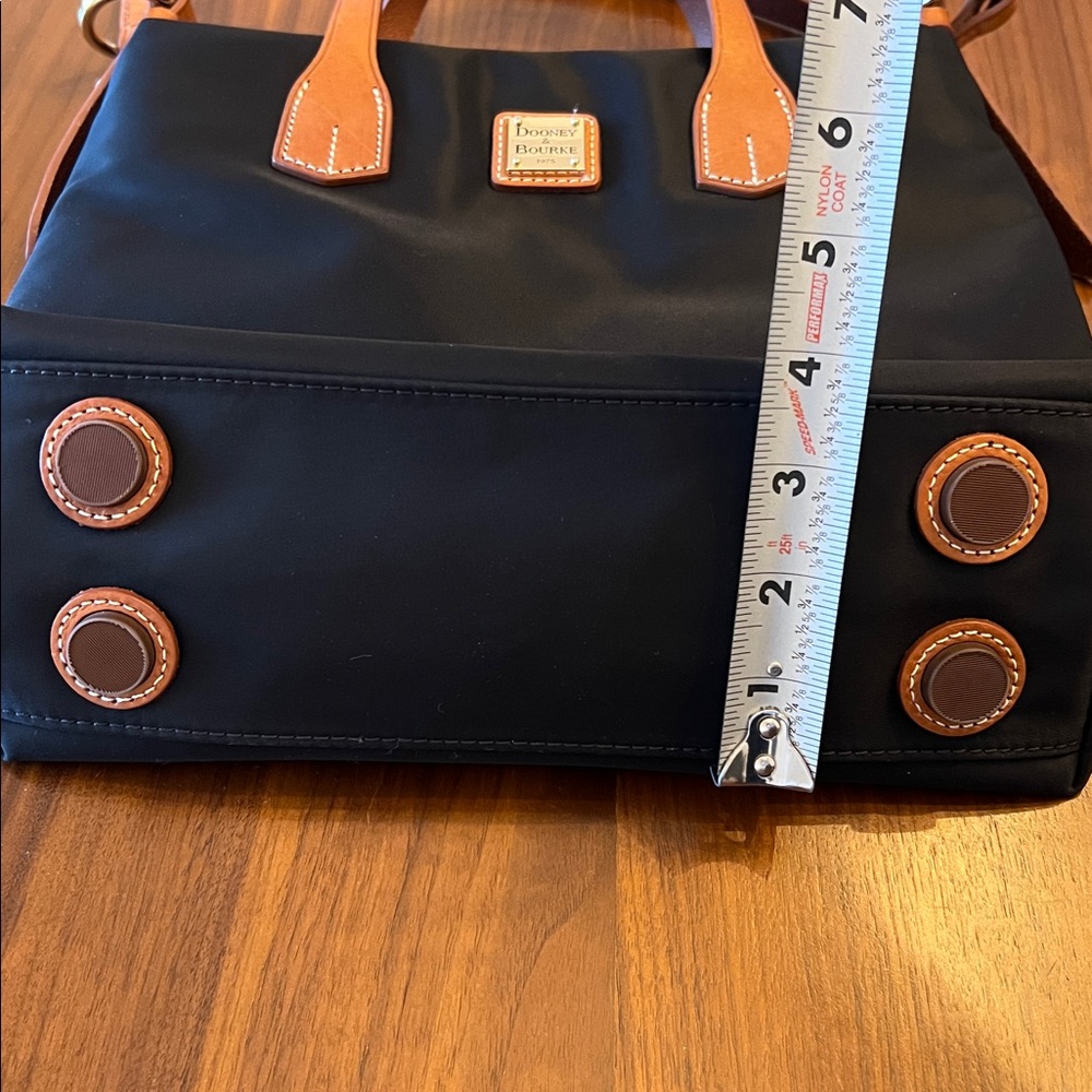 Dooney & Bourke Black Nylon Crossbody Bag with Tan Leather Accents - Picture 12 of 12